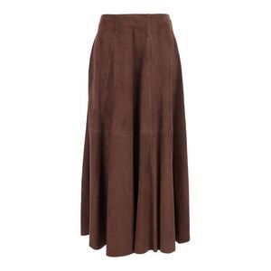 Arma Women Eleni Dress With Hidden Closure On The Back In Brown Suede For Women